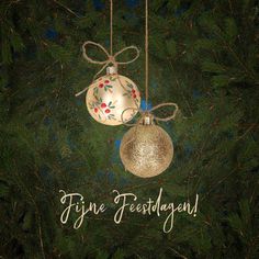 an ornament hanging from a christmas tree with the words fine festoon on it