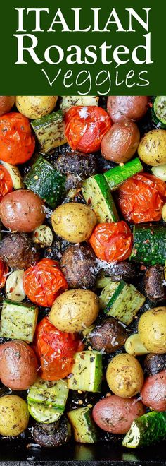 the cover of italian roasted veggies