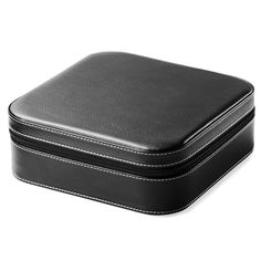 This small sunglasses travel case allows you to organise and protect up to 3 pairs of reading glasses or sunglasses while travelling. Add the divider for extra storage for your smaller items – rings, cufflinks, earrings or necklaces. The interior is lined with soft velvet so whatever you store inside will stay safe from scratches. When you’re ready to travel, zip the case closed and you’re off. Store and organise smaller pieces in the extra pockets on the inside of the lid. Made from black imita Classic Black Travel Accessories, Classic Black Rectangular Travel Accessories, Black Rectangular Travel Accessories For Storage, Elegant Portable Cases For Business, Black Rectangular Travel Storage Accessories, Elegant Black Leather Travel Accessories, Adjustable Rectangular Jewelry Storage For Travel, Black Rectangular Case As Gift, Black Rectangular Case For Gifts