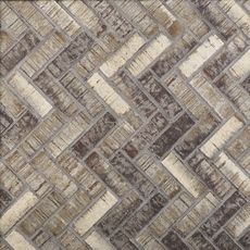 a brown and white tile pattern on the floor in an old fashion style design with grungy edges