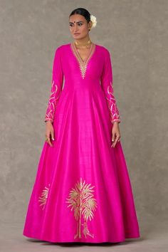 Grey Lengha, House Of Masaba, Rani Pink, Anarkali Dress Pattern, Gota Work, Exquisite Gowns, Sequin Embellishment, Indian Gowns, Pink Gowns