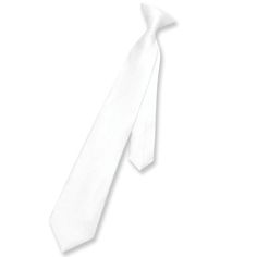 Clip On Necktie | Boys Youth White Clip On Tie White Adjustable Standard Tie, White Suit And Tie Accessories For Summer, White Tie For Black Tie Events, White Ties For Black Tie Events On Father's Day, Neck Tie Pattern, Vesuvio Napoli, Mens Bowtie, Neck Tie Knots, Shirt And Tie