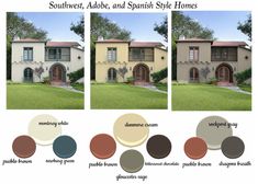 the color scheme for this spanish style home