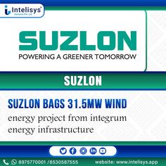 an advertisement for the suzlon solar energy project, which is currently under construction