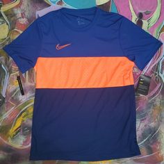 Nike Dri-Fit Mens Shirt Nwt Mens Shirt Color, Shirts Nike, Mens Shirt, Men's Nike, Nike Dri Fit, Shirt Color, Blue Orange, Dri Fit, Nike Men