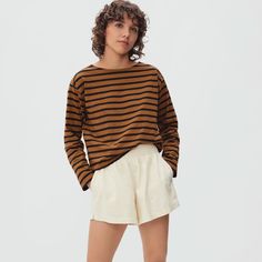 Breton Stripe Shirt, Sailor Shirt, White Turtleneck, Ribbed Turtleneck, Spring Summer Outfits, Striped Tee, Boat Neck, Striped Shirt, Black Stripes