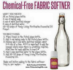 Chemical Free Fabric Softner Doterra Purify, Essential Oils For Laundry, Purification Essential Oil, Young Living Essential Oils Recipes, Homemade Gravy, Yl Essential Oils, Living Essentials Oils