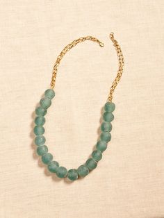 Saw this on Banana Republic: Turquoise Beaded Glass Jewelry, Turquoise Glass Beads Jewelry, Turquoise Glass Jewelry With Gemstone Beads, Artisan Jewelry With Large Recycled Glass Beads, Recycled Glass Gemstone Beads Jewelry, Spiritual Beaded Jewelry With Recycled Glass, Recycled Glass Gemstone Beads, Turquoise Recycled Glass Bead Jewelry, Turquoise Recycled Glass Round Bead Jewelry