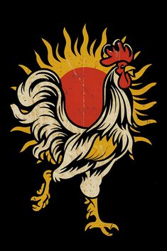 Vintage Running Rooster T-Shirt Rooster Cartoon, Rooster Graphic, Rooster Shirt, Chicken Poster, Vintage Running, Traditional Tattoo Designs, Custom Paint Motorcycle