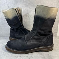 Ann Demeulemeester Leather Boots Double Front Zip Ombr Detailing Size 45 Does Show Signs Of Wear Overall Good Condition Hard To Find Leather Boots Ann Demeulemeester, Dip Dye, Hard To Find, Leather Boots, Men's Shoes, Overalls, Shoe Boots, Size 12, Dye