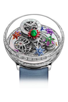 Jacob & Co - Fleurs de Jardin Diamond Videos, Skeleton Watches, Expensive Watches, Wrist Game, Limited Edition Watches, White Gold Bracelet, The Impossible, Orange Sapphire, Best Diamond