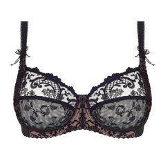 Full-cup bra EMPREINTE Gaby Luxury Black Bra, Luxury Full Cup Bra With Removable Cups, Luxury Full Cup Bra, Elegant Full Cup Bra, Evening Bra With Removable Full Cups, Evening Bra With Removable Cups And Full Cup Shape, Evening Full Cup Bra With Removable Cups, Elegant Full Cup Bra With Padded Cups, Elegant Full Cup Bra For Party