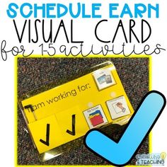 a yellow card with the words schedule earn on it and an arrow pointing towards it