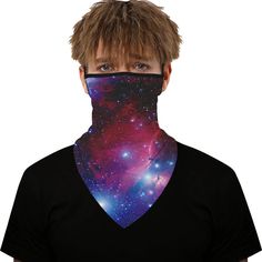 Galaxy Face Bandana Full Mask 100% Microfiber Polyester With High Uv Protection, Stretchable, Soft, Breathable Fabric. Not Too Heavy For The Summer Men's Neck Gaiters, Face Bandana, Scarf Head, Bandana Headband, Summer Scarves, Best Leggings, Ski Snowboard, Face Skin Care, Handbags Online