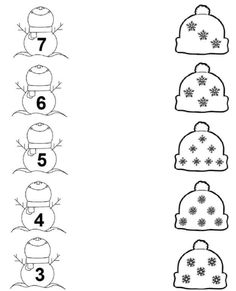 the snowman is counting numbers to 5 and has four hats on top of it