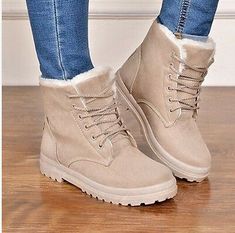 Boots With Fur, Fur Ankle Boots, Warm Winter Boots, Warm Snow Boots, Fashionable Snow Boots, High Ankle Boots, Round Toe Shoes, Winter Ankle Boots, Warm Boots