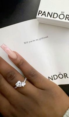 Princess Cute Wedding Ring, Promise Rings For Couples Girlfriends, Things To Get Your Girlfriend Christmas, Pandora Ring Stack, Pandora Rings On Hand, Pandora Rings Aesthetic, Aesthetic Promise Rings, Girlfriend Christmas Gifts Ideas, Promise Ring Pandora