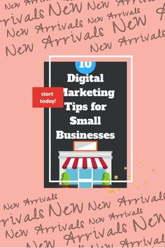 an advertisement with the words digital marketing tips for small businesses on it and in front of a