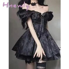 Gothic Black Mini Dress Women Vintage Sexy Spaghetti Strap High Waist Dresses 90s Egirl Punk Grunge Slim Party Club Dress Women [20231026] window.adminAccountId=2665560165; High Waist Dresses, Dresses 90s, Ripped Jeans Style, Ripped Jeans Women, Mom Pants, Punk Grunge, High Waist Dress, Club Dress, Black Mini Dress