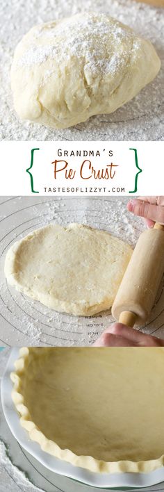 the process for making pie crusts is shown