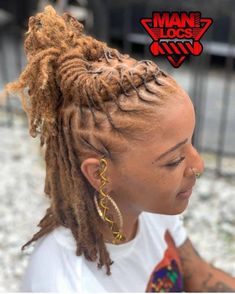 Loc Styles Medium Updo Women, Tips For Black Women, Dreads Short Hair, Women Locs, Loc Inspiration, Dreadlock Style, Starter Locs