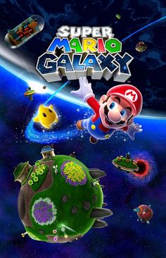 the cover art for super mario galaxy