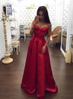 Red Satin Prom Dress, Red Evening Dresses, Red Formal Dresses, Prom Dresses Red, Red Prom Dresses, Prom Dresses Long Mermaid, Prom Dresses 2018, Spaghetti Strap Prom Dress, Custom Prom Dress