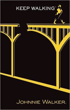 a book cover with the title'keep walking'in black and yellow on it