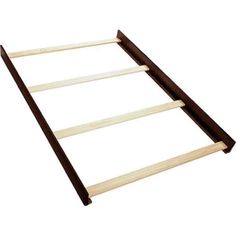 a wooden bed frame with four rails