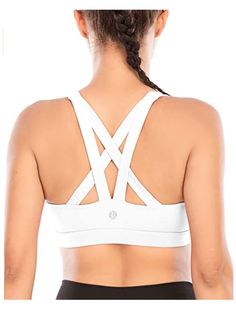 Sports Bra for Women, Criss-Cross Back Padded Strappy Sports Bras Medium Support Yoga Bra with Removable Cups: -women sports -sports dress -nike sports -all sports -sport casual outfits -sport wear women -sportswear -fashion sport -sports team outfits for women -sports hairstyles -lululemon spandex -sport shorts -womens sports wear -hair for sports -black athletic shoe -vsx sport -bra outfit fashion -sports fitness -outfit sport -sports apparel -outfits for sports events -adidas sport bras 32a Bra, Gym Bra, White Sports Bra, Perfect Bra