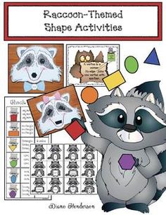 raccoon - themed shape activities for kids