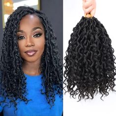 PRICES MAY VARY. ✅Great Quality:Goddess locs crochet hair for black women is made of high quality low temperature flame-retardant synthetic fiber,natural luster,perfect thickness,lightweight and softness,no weird smells,skin friendly,low maintenance and long lasting. ✅Bohemian Style:Goddess locs crochet hair wrapped some water wave hair, let crochet locs look more full and fluffy for you create a bohemian look of vibe.As time goes on, the crochet goddess locs will look more natural.You will get Crochet Faux Locs Hairstyles, Crochet Goddess Faux Locs, Locs With Curly Ends, Curly Faux Locs Crochet, Crochet Goddess, Goddess Locs Crochet, Crochet Locs, Curly Faux Locs, Bohemian Locs