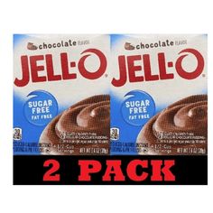 two packs of jello - jello sugar free chocolate pudding, 2 pack each