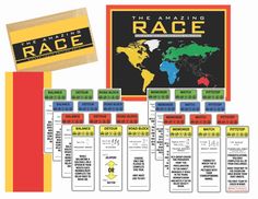 the amazing race board game is shown