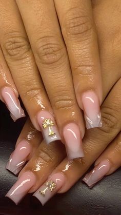 Cross Nails, Simple Acrylic Nails, Work Nails, Classy Acrylic Nails, Acrylic Nails Coffin Pink, Unique Acrylic Nails