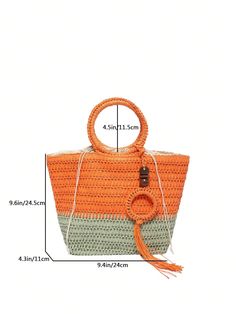 Stay stylish and organized this spring and summer with our Chic and Colorful Woven Tote Bag. Featuring a circular handle design and vibrant colors, this bag is perfect for any occasion. With ample space and a durable woven construction, it's the ultimate accessory for all your needs. Color : Multicolor Type : Straw Bag Bag Size : Large Style : Casual, Vacation Strap Type : Chain Closure Type : Zipper Pattern Type : All Over Print Composition : 60% Polyester, 40% Polyvinyl Chloride Material : Fab Tote Bag Men, Woven Tote Bag, Polyvinyl Chloride, Beautiful Blankets, Handle Design, Fabric Bag, Bag Bag, Daughter Love, Straw Bag