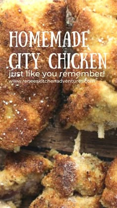 homemade city chicken is just like you're mememberer, and so easy to make