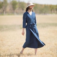 women-linen-dress-v-neck-Short-sleeves-summer-dresses Waist Belts, Spring Women, Collar Designs, Linen Dresses, Women Dresses, Dress Making, Trench Coat, Victorian Dress, Cotton Fabric