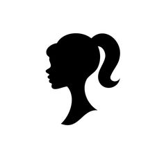 the silhouette of a woman's head is shown