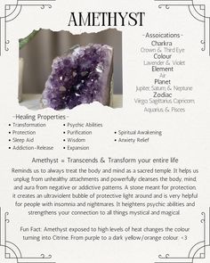 #crystal #crystalhealing #gemstones #amethyst Amethyst Stone Meaning, Amythest Crystals Meanings, Amethyst Meaning Crystals, Amethyst Witchcraft, Crystal Grimoire, Amethyst Meaning, Crystals Aesthetic, Crystal Magick, Amethyst Healing Properties