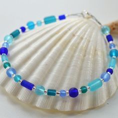 Blue Sea Glass Bracelet Sea Glass Jewelry Handmade Jewelry - Etsy Sea Glass Bracelet, Blue Sea Glass, Handmade Gifts For Her, Glass Bracelet, Sea Glass Jewelry, Blue Bracelet, Sea Glass, Turquoise Bracelet, Handmade Jewelry