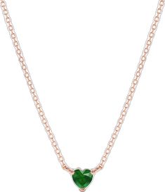 Beautiful Heart, Vibrant Green, Green Emerald, 18k Rose Gold, Heart Necklace, Emerald Green, Timeless Elegance, Emerald, White Gold