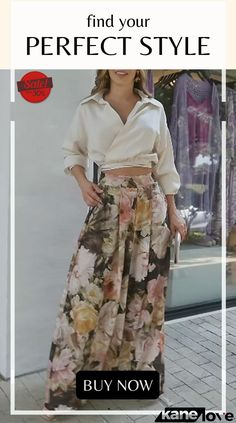 Amy's Dream Garden Loose Temperament Wide Leg Pants Spring Floral Print High Waist Wide Leg Pants, High-waisted Floral Wide Leg Pants For Spring, Spring Floral Print High-waisted Wide Leg Pants, Spring Floral Print Wide Leg Bottoms, Chic Floral Print Pants For Day Out, Floral Print Wide Leg Bottoms For Brunch, High-waisted Floral Print Bottoms For Spring, High Waist Floral Print Bottoms For Spring, High Waist Floral Print Bottoms For Day Out