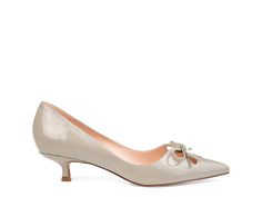 Journee Collection Lutana Pump | DSW Elegant Beige Heels With Bow, Chic Low Heel Kitten Heels With Bow, Chic Bow Kitten Heels, Beige Evening Heels With Bow, Evening Beige Heels With Bow, Beige Pointed Toe Heels With Bow, Feminine Bow Kitten Heels For Spring, Feminine Spring Kitten Heels With Bow, Pump It Up