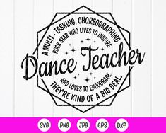 dance teacher svg files for cutting machines