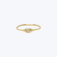 Mini Diamond Shape Ring - Marquise Marquise Diamond Ring Gift, Marquise Diamond Birthstone Ring, Marquise Diamond Ring With Bezel Setting, Modern Marquise Cut Gemstone Rings, Modern Gold Marquise Cut Ring, Marquise Diamond Birthstone Ring In Yellow Gold, Marquise Birthstone Ring In 14k Gold, Marquise Yellow Gold 14k Birthstone Ring, 14k Gold Marquise Birthstone Ring