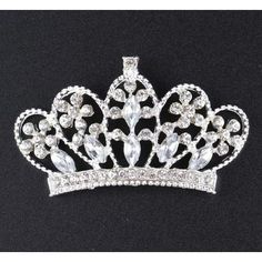 Quantity : 1 pc Size : 57MM X 31MM Color : silver Crown Tiara, Bouquet Bridal, Rhinestone Crown, Bridal Sash, Wedding Bridal Bouquets, Gold Rhinestone, Tiaras And Crowns, Silver Rhinestone, Wedding Favor