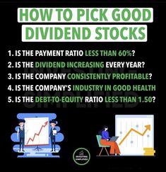 how to pick good divided stocks? infographical poster for the stock market