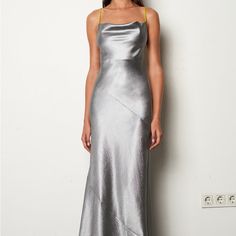 Beautiful Silver Dress, Never Worth New With Tags. It Is A Bit Thicker Silk Material In The Sense That It Is Very Flattering On Your Stomach And In The Back As Well. Only Listing Because The Wedding I Was Going To Wear It To Is Mandatory Black Dresses. Silver Grey Bridesmaid Dresses, Silver Silk Dress, Maxi Dress Boho Chic, Silver Bridesmaid Dresses, Striped Casual Dresses, Silver Cocktail Dress, Silver Bridesmaid, Rose Maxi Dress, Black Floral Maxi Dress