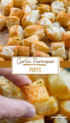 garlic parmesan puffs are the perfect appetizer to serve at any party